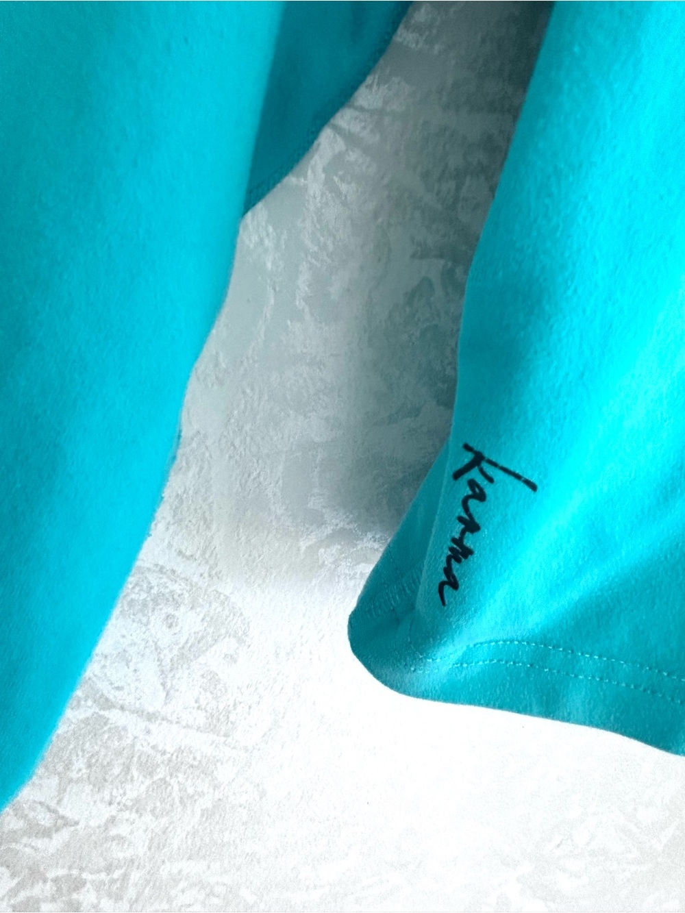 Karma Turquoise Asymmetrical Zip Dolman Sleeve Activewear Yoga Jacket S - Picture 7 of 7